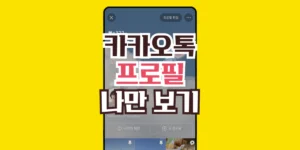 카카오톡 업데이트 프로필 나만보기 친구 피드에 안뜨게 하는 방법