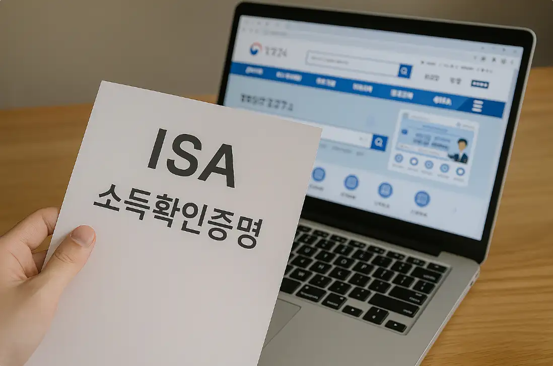 ISA 서민형 소득확인증명서 발급 방법