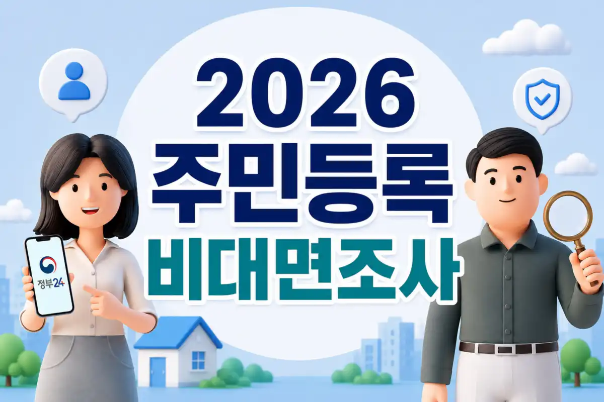 2026 주민등록 비대면조사