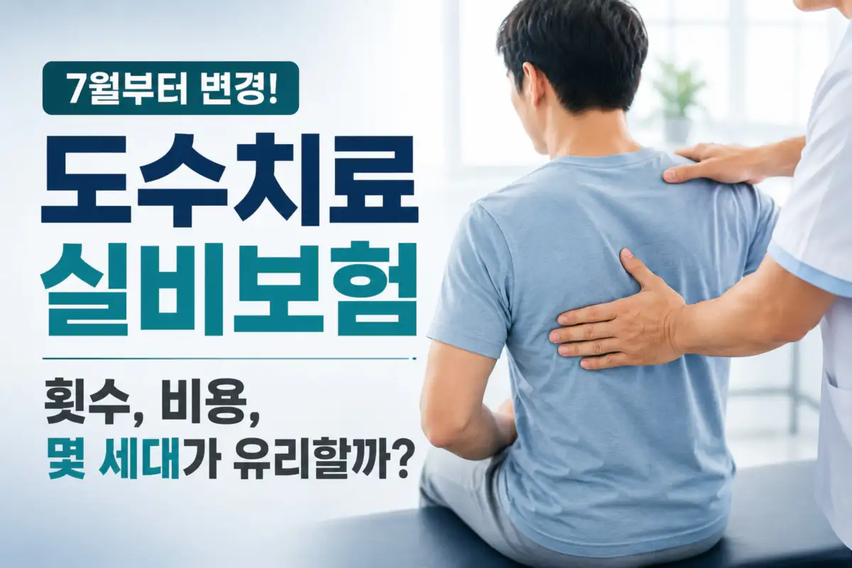 도수치료 실비보험 횟수 비용 세대별 비교