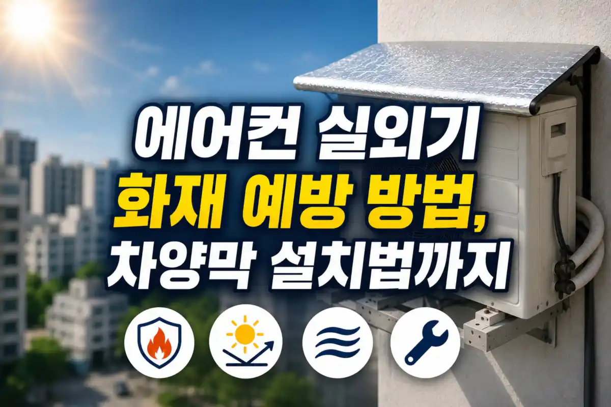 실외기 화재 예방 차양막 설치법